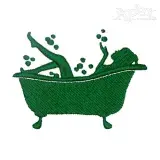 Bathroom Tub Girl Embroidery Design