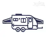 Retro Camper RV Embroidery Design