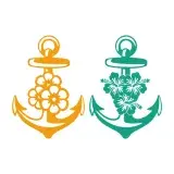 Flowers Anchor SVG Cuttable Design