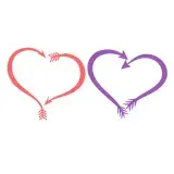 Arrow Heart SVG Cuttable Frame and Design