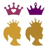 Little Girl wearing Crown SVG Cuttable Design