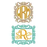 Curly Monogram SVG Cuttable Frame