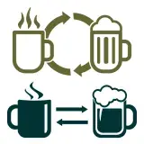 Dad's Life Drinking Circle with Beer and Coffee SVG Cuttable Design