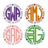 Class of 2017 - 2020 Monogram SVG Cuttable Frame