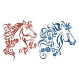Horse Flower SVG Cuttable Design