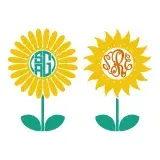 Sunflower Monogram SVG Cuttable Frame