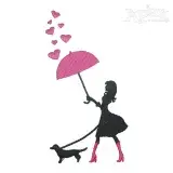 Paris Lady Embroidery Design
