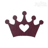 Crown Heart Embroidery Design