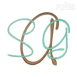 Blanche Script Monogram Embroidery Font