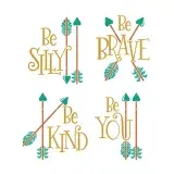 Bohemian Arrows Wordart SVG Cuttable Design