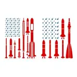 America Rocket USA Flag SVG Cuttable Design