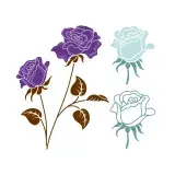 Roses Flower SVG Cuttable Design