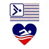 America US Swim Flag SVG Cuttable Design