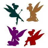 Fairy Silhouettes SVG Cuttable Design