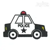 Police Car Embroidery Design
