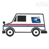 Mail Truck Embroidery Design