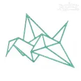 Origami Bird Embroidery Design