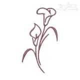 Calla Lily Flower Embroidery Design
