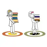 Girl holding Books SVG Cuttable Design