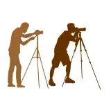 Cameraman Tripod SVG Cuttable Design