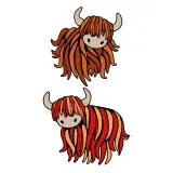 Scottish Highland Cow SVG Cuttable Design