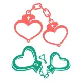 Love Handcuffs SVG Cuttable Design