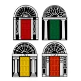 Antique Entry Door SVG Cuttable Design