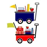 Back to School Wagon SVG Cuttable Design