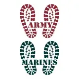 Army Footprints SVG Cuttable Designs