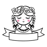 Flower Girl Banner SVG Cuttable Design