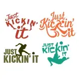 Just Kickin' It Football Soccer SVG Cuttable Design