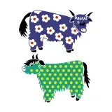 Polka Dots and Floral Bison SVG Cuttable Design