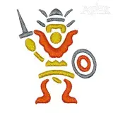 Viking Tribal Warrior Embroidery Design