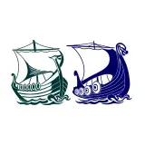 Ancient Viking Ship SVG Cuttable Design