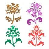 Damask Flower SVG Cuttable Design