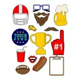 Football Photo Props SVG Cuttable Design