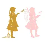 Girl with Dragonfly SVG Cuttable Design