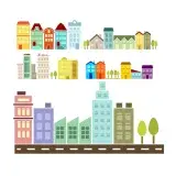 Buildings Block SVG Cuttable Design