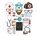 Medic Hospital Doctor Nurse Photo Props SVG Cuttable Design