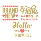 Hello Word I'm New Here - Brand New - Newborn Baby SVG Cuttable Design