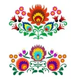 Polish Folk Art Flowers SVG Cuttable Design