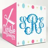 Gemma Scallop Monogram SVG Cuttable Font