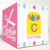School Crayon SVG Cuttable Font