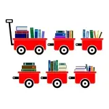 Wagon Book SVG Cuttable Design