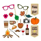 Fall Autumn Photo Props SVG Cuttable Design