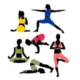 Yoga Pose Silhouette SVG Cuttable Design
