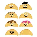 Yummy Croissant SVG Cuttable Design