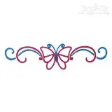 Butterfly Flourish Decor Embroidery Design