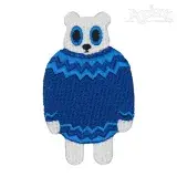 Winter Bear Embroidery Design