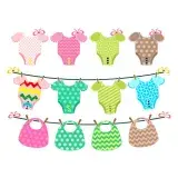 Baby Girl Clothing Laundry SVG Cuttable Design